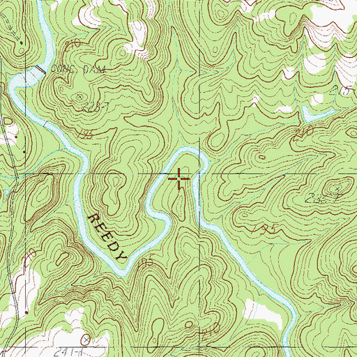 Topographic Map of Horseshoe Bend, SC