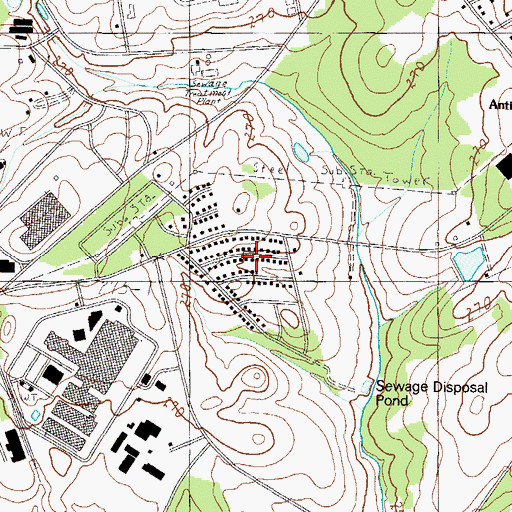 Topographic Map of Idlewild, SC
