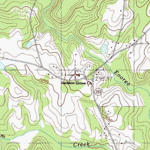 Topographic Map of Jackson Grove Cemetery, SC