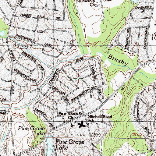 Topographic Map of Kingsgate, SC
