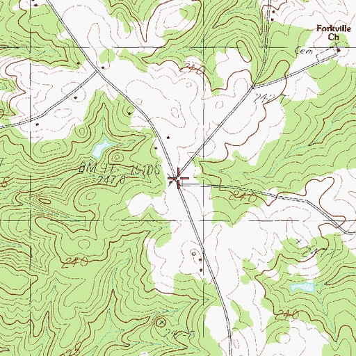 Topographic Map of Knights Store (historical), SC