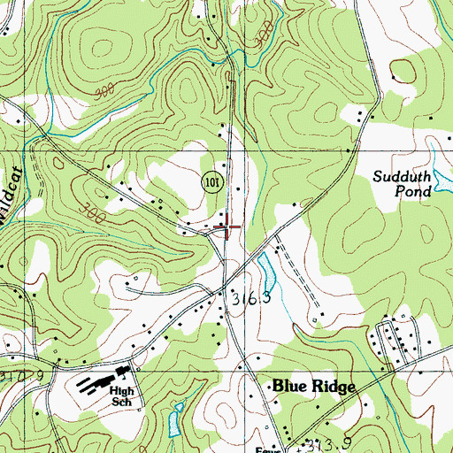 Topographic Map of Lendaw, SC