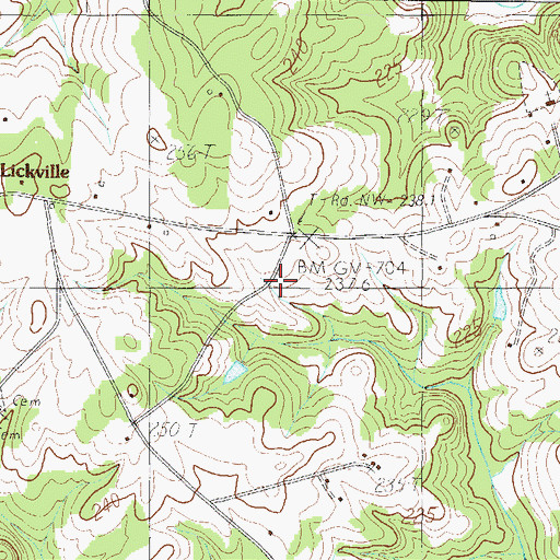 Topographic Map of Lickville Church (historical), SC