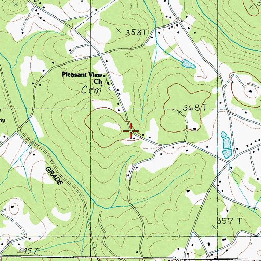 Topographic Map of Lincoln School (historical), SC