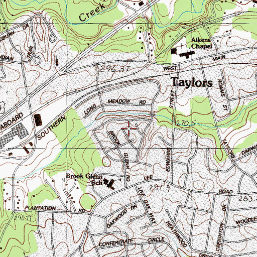 Topographic Map of Lorena Park, SC