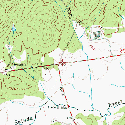 Topographic Map of Mayfield (historical), SC
