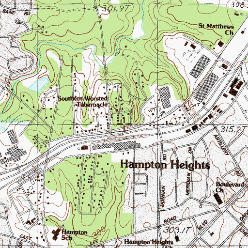 Topographic Map of Minter, SC