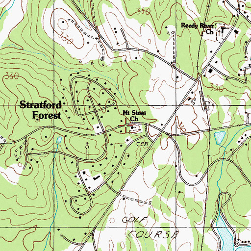 Topographic Map of Mount Sinai School (historical), SC