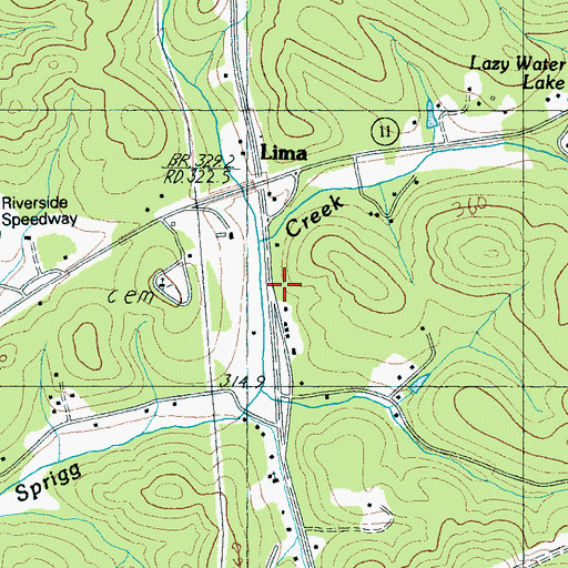 Topographic Map of Mount Zion School (historical), SC