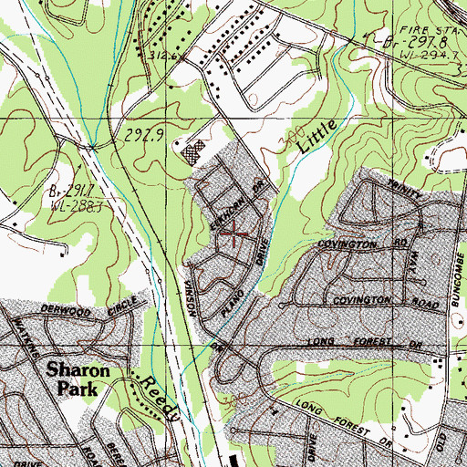 Topographic Map of Mountain Shadows, SC