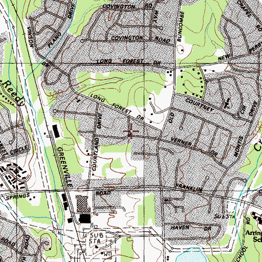 Topographic Map of New Furman Heights, SC
