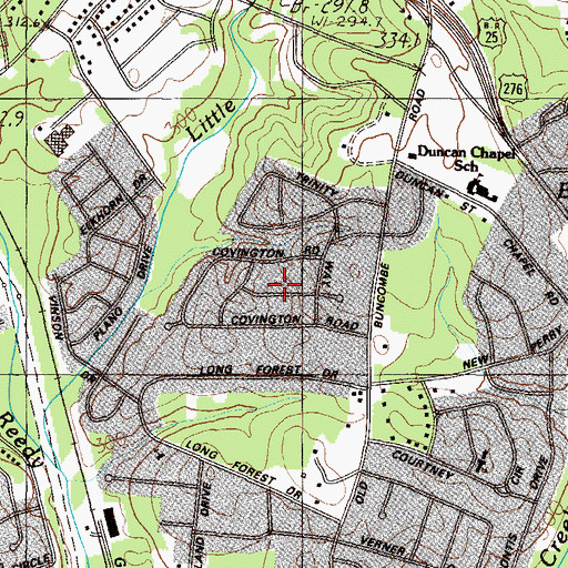 Topographic Map of Northwood Hills, SC