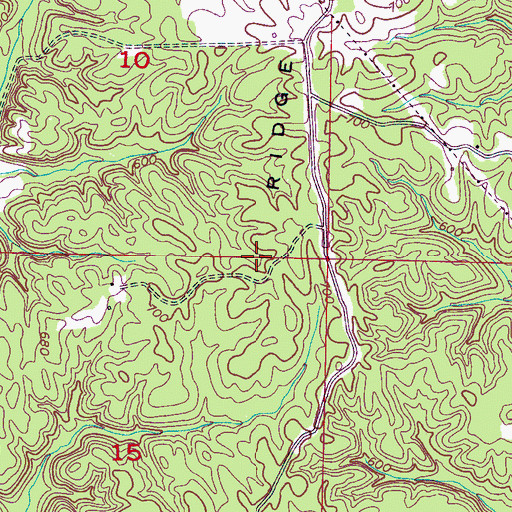 Topographic Map of Pea Ridge, AL