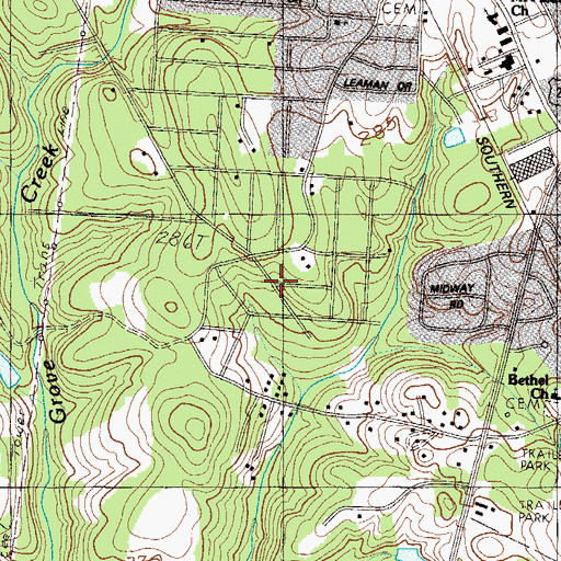 Topographic Map of Park Lane Terrace, SC