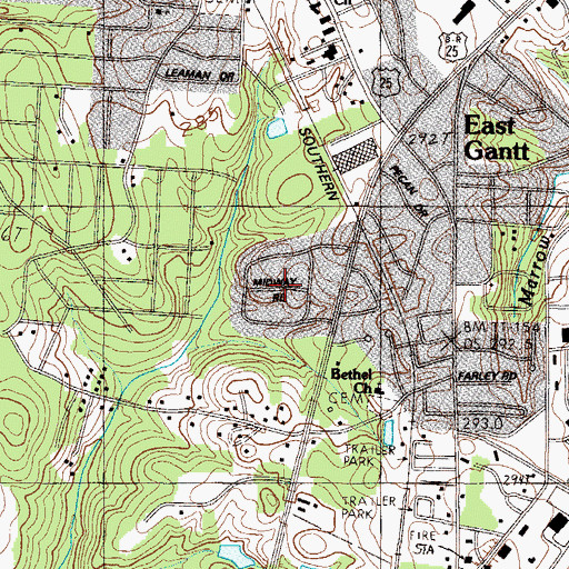 Topographic Map of Pecan Terrace, SC