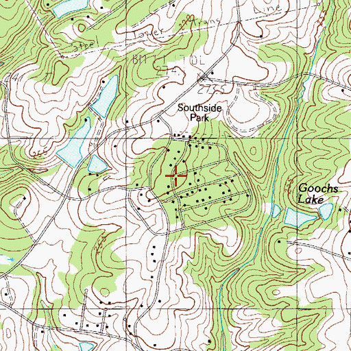 Topographic Map of Pine Brook Forest, SC