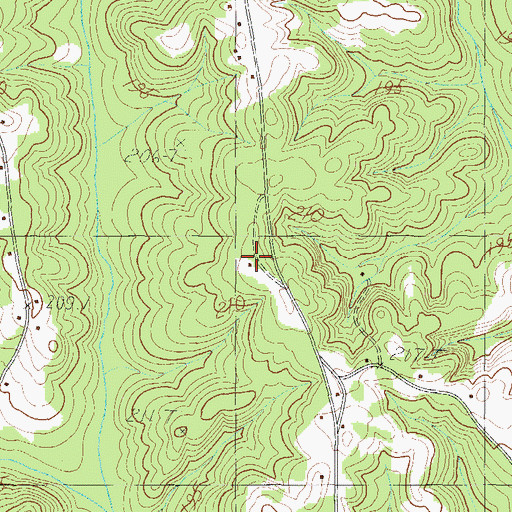 Topographic Map of Pine Hill School (historical), SC