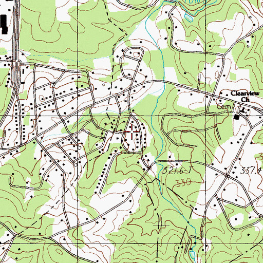 Topographic Map of Points North, SC