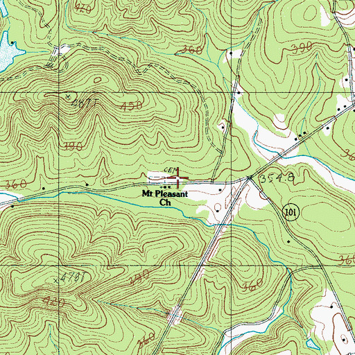 Topographic Map of Robertson School (historical), SC