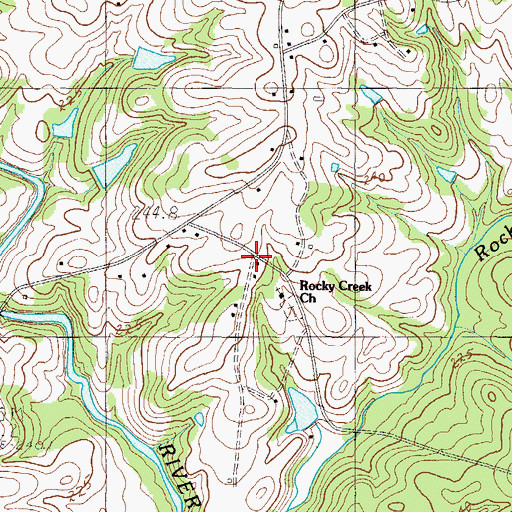 Topographic Map of Rock Creek School (historical), SC