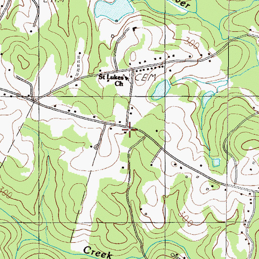Topographic Map of Saint Lukes School (historical), SC