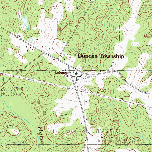 Topographic Map of Santiago School (historical), SC