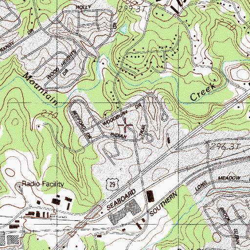 Topographic Map of Seven Oaks, SC
