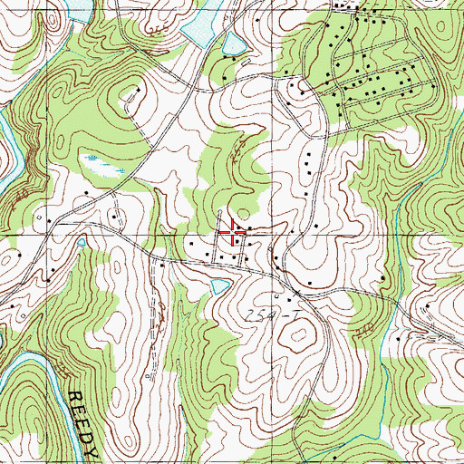 Topographic Map of Shiloh Estates, SC