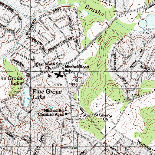 Topographic Map of Spring Forest, SC