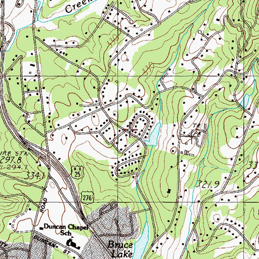 Topographic Map of Starsdale Manor, SC