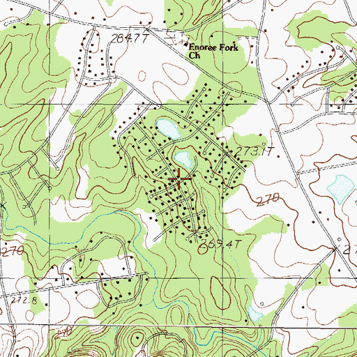 Topographic Map of Sugar Creek, SC