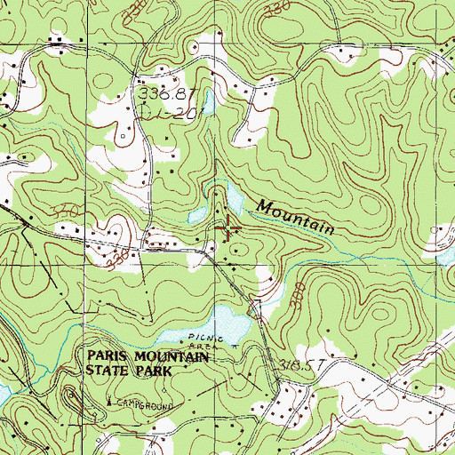 Topographic Map of Sylvan Hills, SC