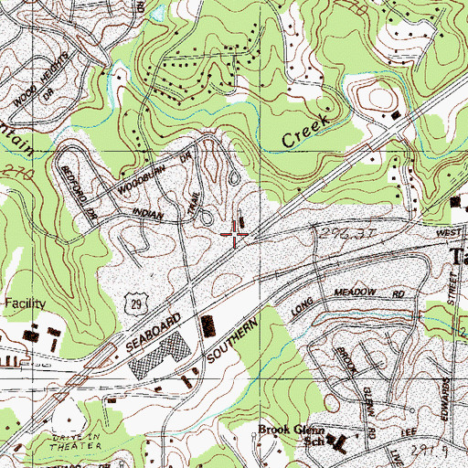Topographic Map of Taylors Fire Department Station 1, SC