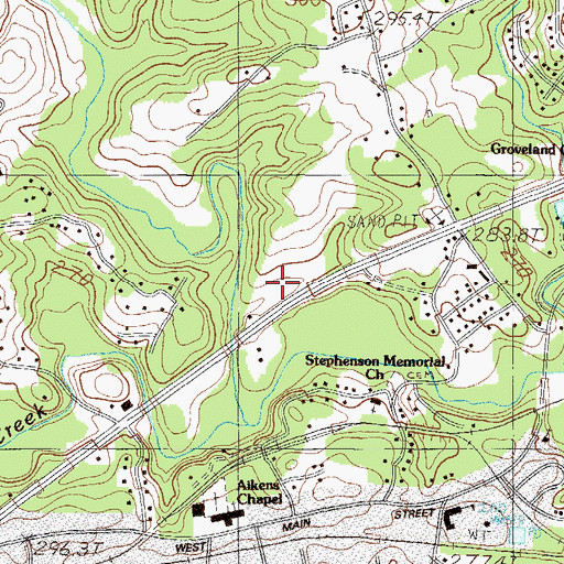 Topographic Map of Taylors Post Office, SC