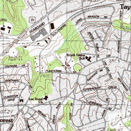 Topographic Map of The Meadows, SC