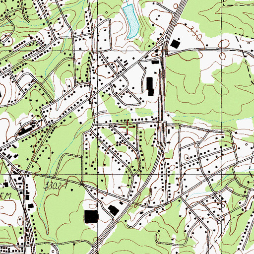 Topographic Map of Travelers Rest City Park, SC