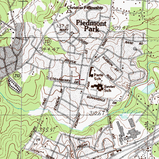 Topographic Map of United States Public Health Service Hospital (historical), SC