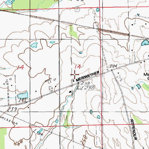 Topographic Map of Peace Church, AL