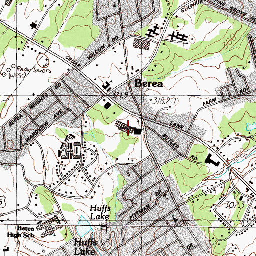 Topographic Map of Westowne Shopping Center, SC
