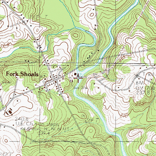 Topographic Map of Alexanders Mill (historical), SC