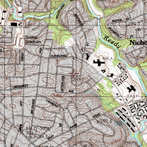 Topographic Map of Alta Vista, SC