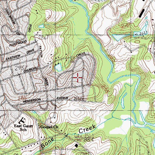 Topographic Map of Augusta Acres, SC