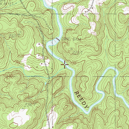 Topographic Map of Berrys Mill (historical), SC