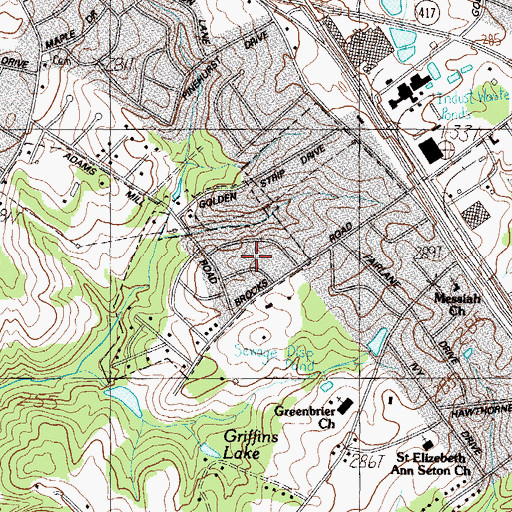 Topographic Map of Brookside, SC
