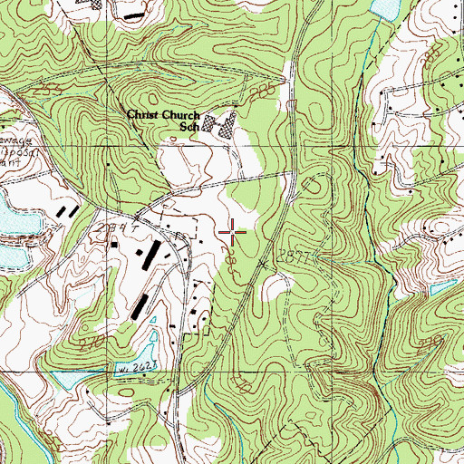 Topographic Map of Cavalier Woods, SC