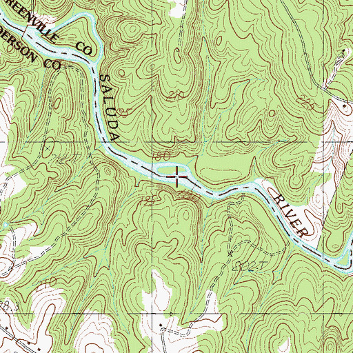 Topographic Map of Cedar Shoal, SC