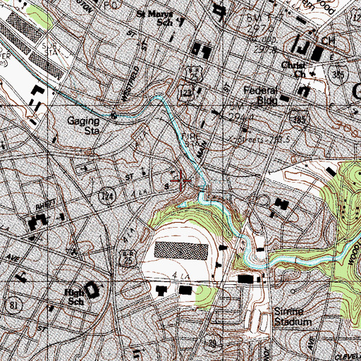 Topographic Map of Chicora College (historical), SC