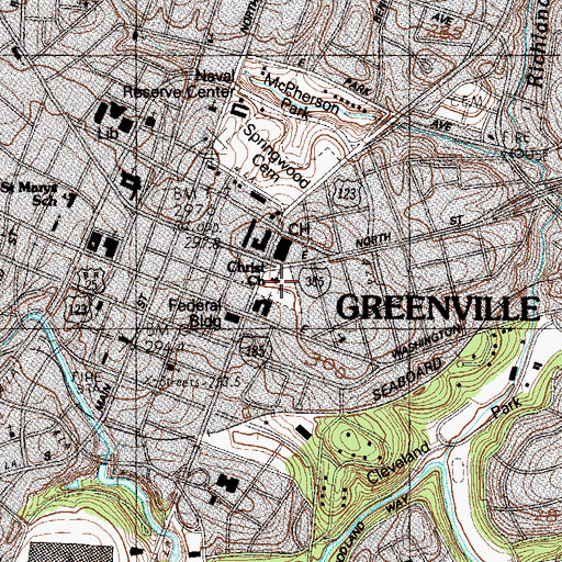 Topographic Map of Christ Church Cemetery, SC