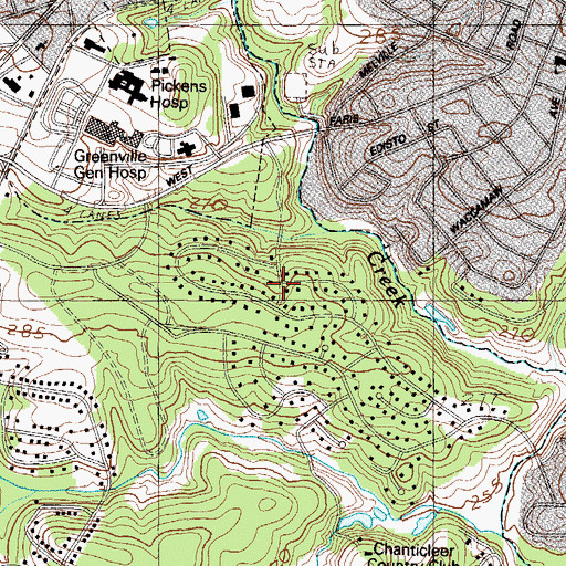 Topographic Map of Chanticleer, SC