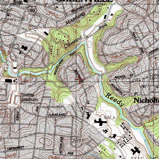 Topographic Map of Cleveland Forest, SC